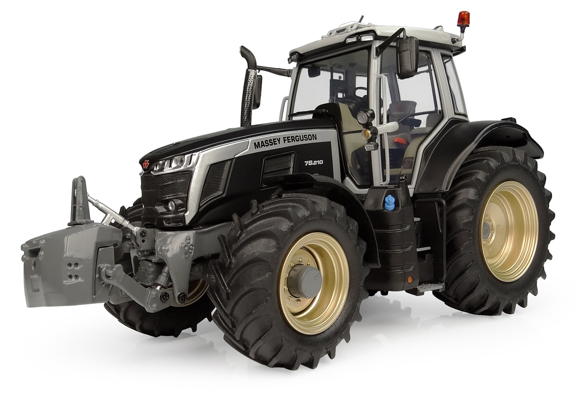 Massey Ferguson 7S.210 Matt Black with gold rims Limited Edition 750 pieces - 1:32